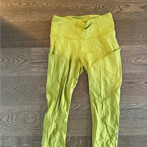 Fast and Free High Rise reflective crop leggings